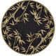 KAS Sparta 3147 Black Bamboo Border Area Rug, 7'6" Round