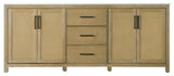 Home Living 84" Double Bathroom Vanity, Linen Oak