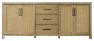 Home Living 84" Double Bathroom Vanity, Linen Oak