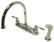 Kingston Brass Centerset Kitchen Faucet, Polished Chrome