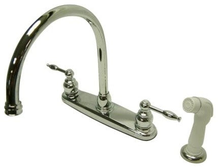 Kingston Brass Centerset Kitchen Faucet, Polished Chrome