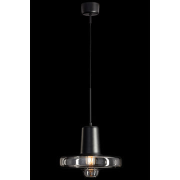 Spin, Pendant, Medium/Black Matt, Clear