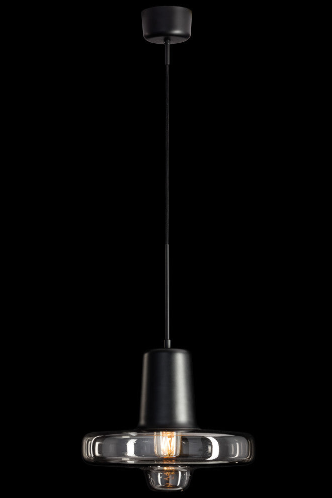 Spin, Pendant, Medium/Black Matt, Clear