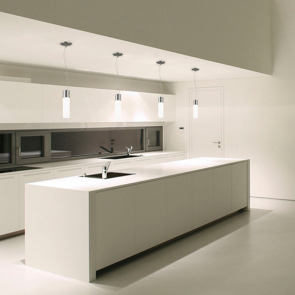 Nuvo Link 1-Light LED Tube Pendant Brushed Nickel