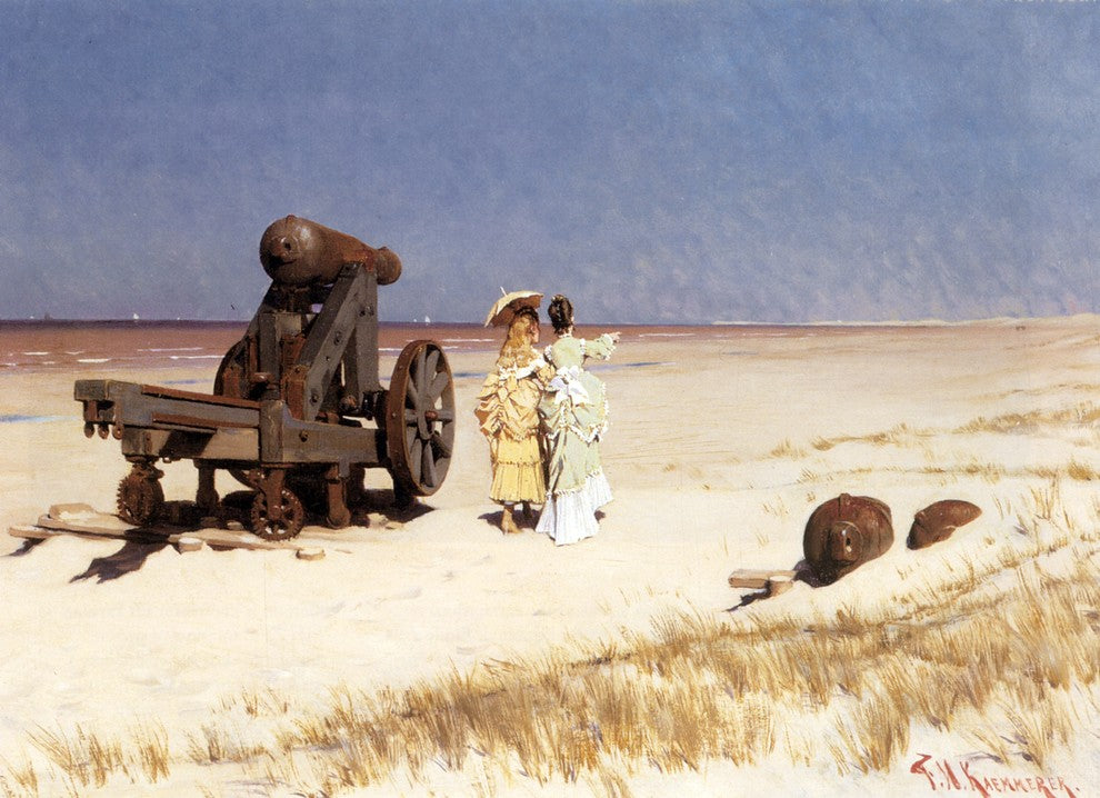 Frederick Hendrik Kaemmerer At the Seashore, Gallery Wrapped Canvas, 18"x27"