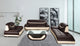 Renata 4-Piece Sofa and Lounge Chaise Set, Beige and Brown