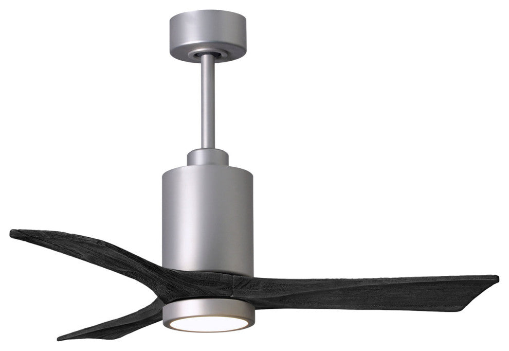 Matthews Fan, Patricia-3 Ceiling Fan, Brushed Nickel, 42", Matte Black