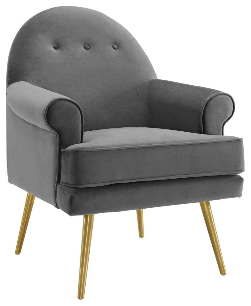 Revive Tufted Button Accent Performance Velvet Armchair