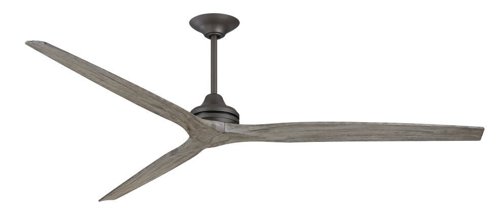 Fanimation Spitfire 84" Fan, Matte Greige Motor, Weathered Wood Blades