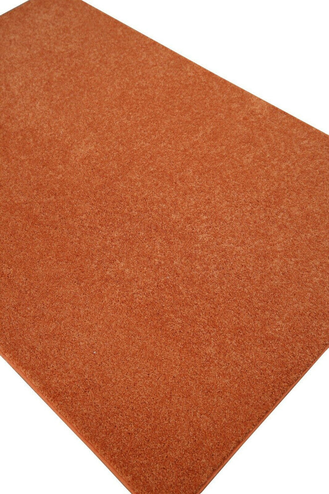 Furnish My Place Orange 3' x 6' Solid Color Rug Made In Usa