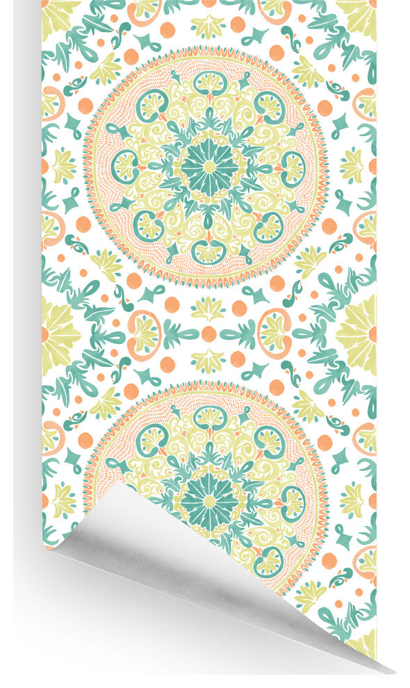 Sundial Wallcovering, Lime, Roll, Peel and Stick