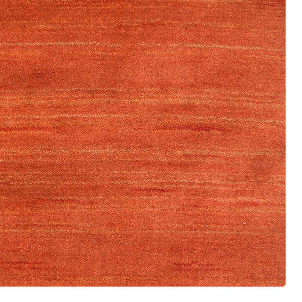 HAND KNOTTED LOOM WOOL ECO-FRIENDLY AREA RUGS-Rectangle,Orange Red,Contemporary