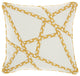 Mina Victory VJ006 Throw Pillow, Yellow, 18" x 18"