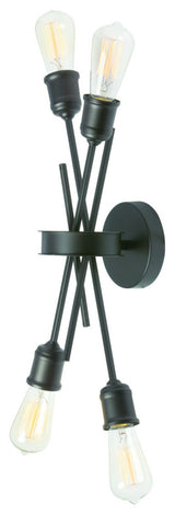 4 Light Wall Sconce, Espresso Finish