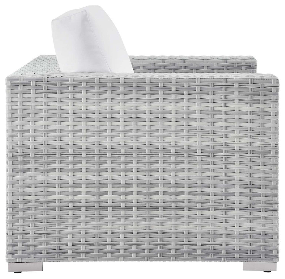 Convene 3-Piece Outdoor Patio Set - Light Gray White