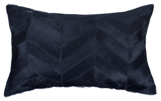 Torino Chevron Pillow, Black, 12"x20"