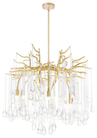 Anita 6 Light Chandelier With Gold Leaf Finish