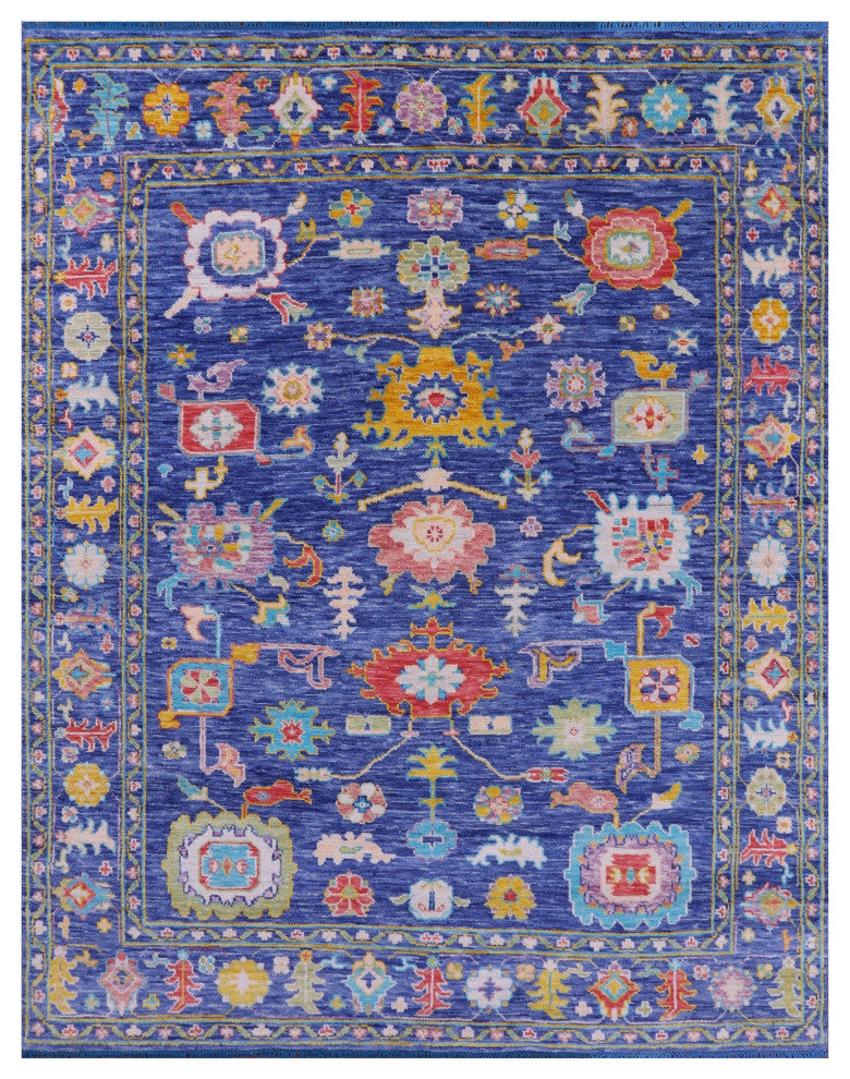 Turkish Oushak Hand-Knotted Rug 7' 10" X 9' 11" - Q15683