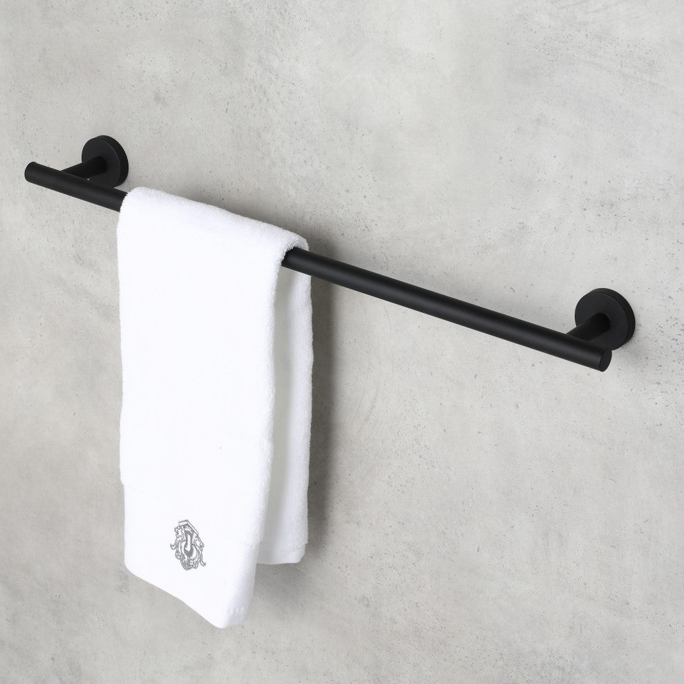 Elizabeth 24 in. Wall Mounted Towel Bar in Matte Black