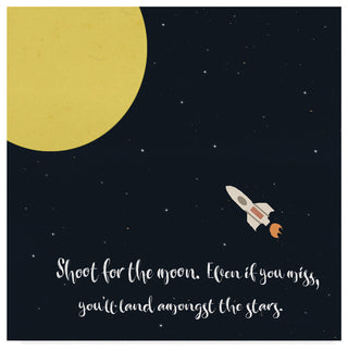 "Shoot for the Moon" by Tammy Kushnir, Canvas Art, 18"x18"