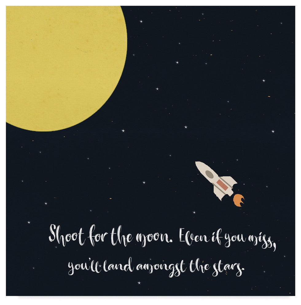 "Shoot for the Moon" by Tammy Kushnir, Canvas Art, 18"x18"