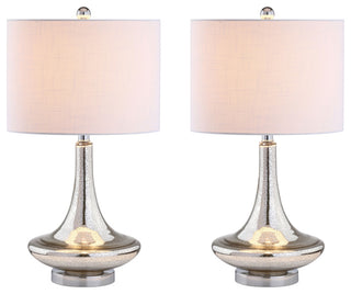 Cecile 25.5" Glass Teardrop Table Lamp, Set of 2