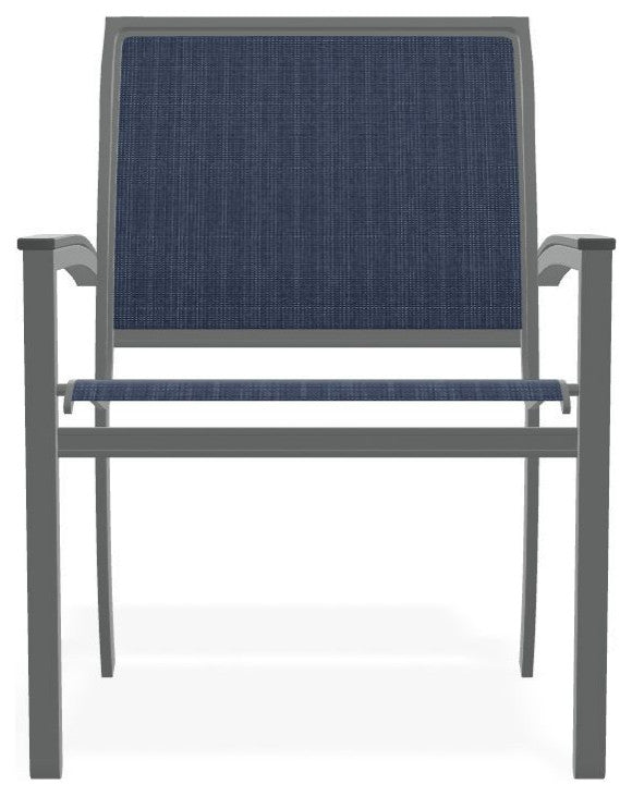 Bazza Sling Stackable Outdoor Dining Chair, Mavi/Graphite