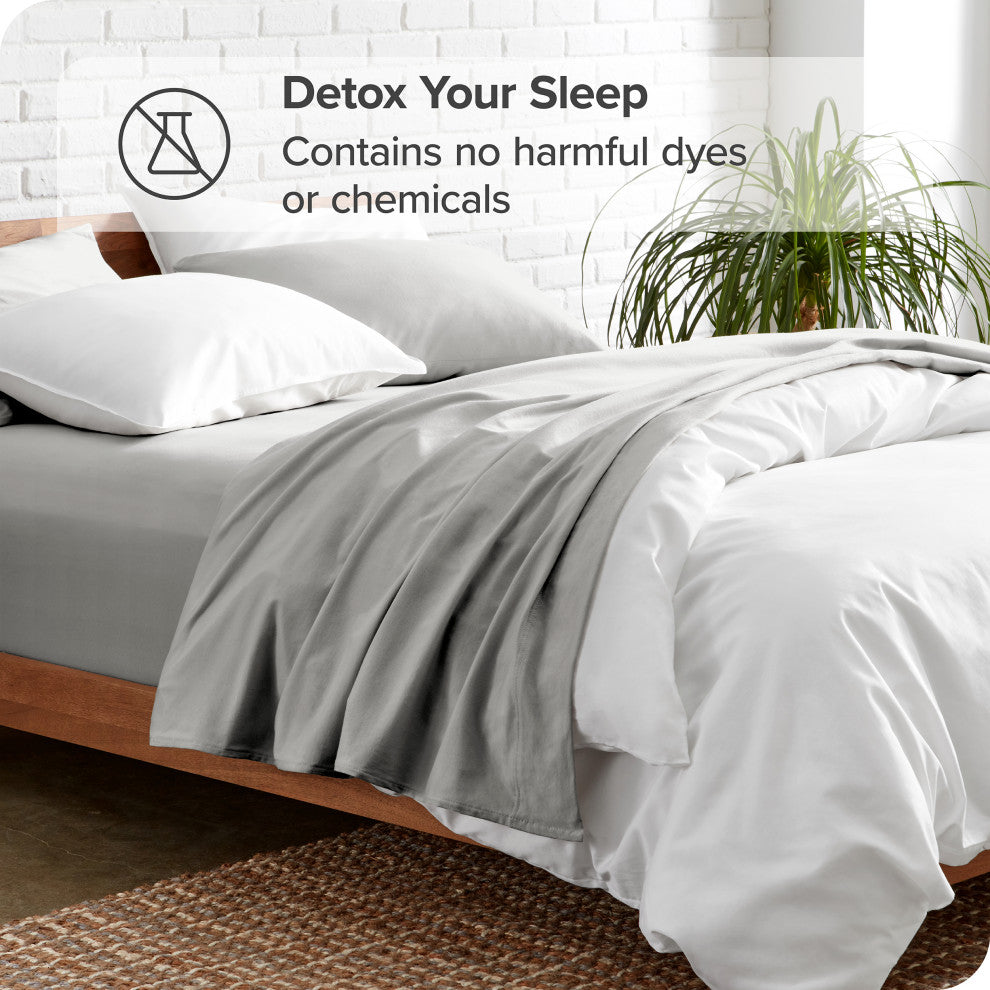 Bare Home 6-Piece Microfiber Sheet Set, Light Gray, Queen