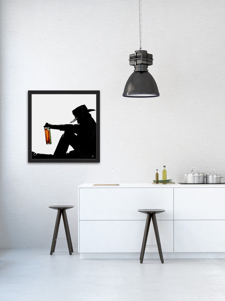 "Butch Cassidy" Framed Painting Print, 32"x32"