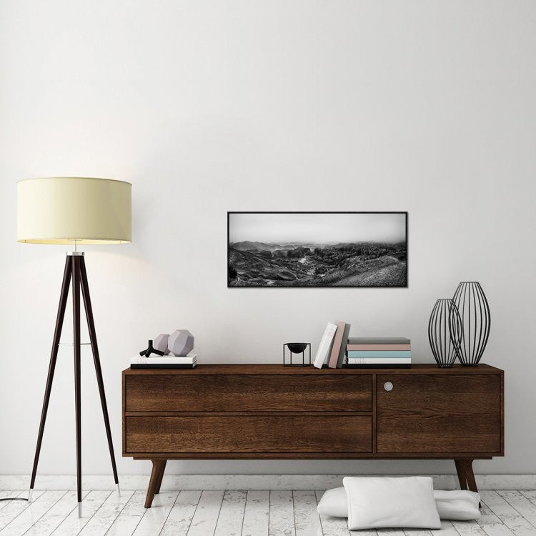 "The Rock Desert" Framed Canvas Giclee by Piet Flour, 41x17"