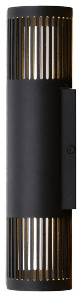 Skyline Aluminum 2-Light LED Textured Black Contemporary Outdoor Wall Sconce