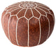 Nuloom Faux Leather Jane Moroccan Ottoman, Brown