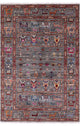 Tribal Persian Gabbeh Hand-Knotted Wool Rug 3' 4" X 4' 10" - Q13840
