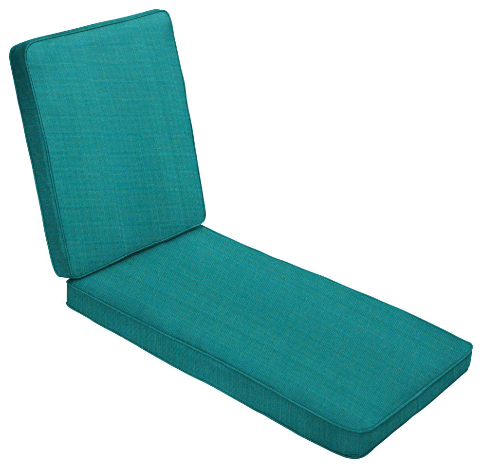 Mozaic Home Dupione Deep Sea Outdoor/Indoor Chaise Lounge Cushion 73x24x3"