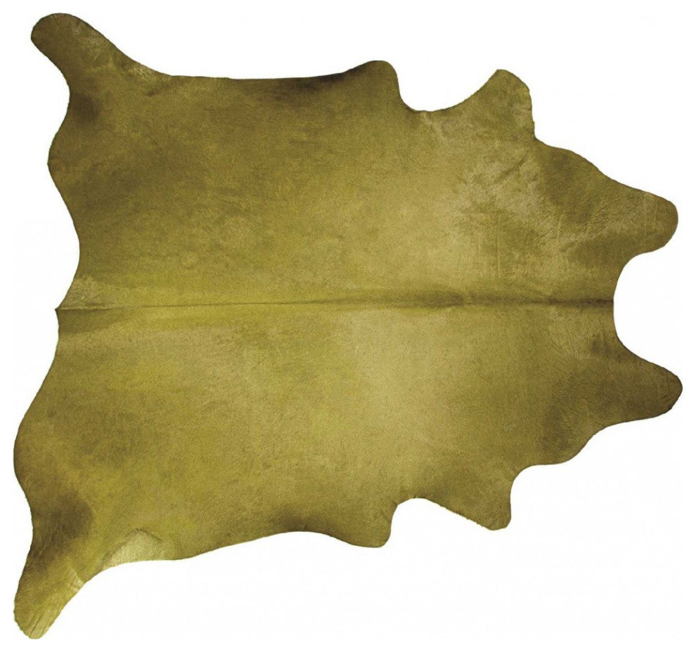 60" X 84" Lime Cowhide - Area Rug