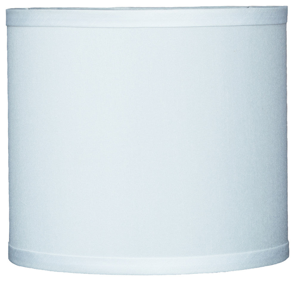 Classic Drum Faux Silk Lamp Shade, Off White, 8"