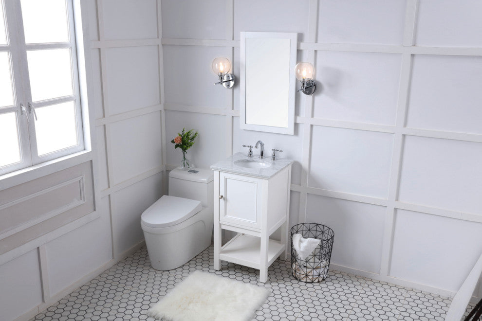 Matilda 19" Single Bathroom Vanity Set, White