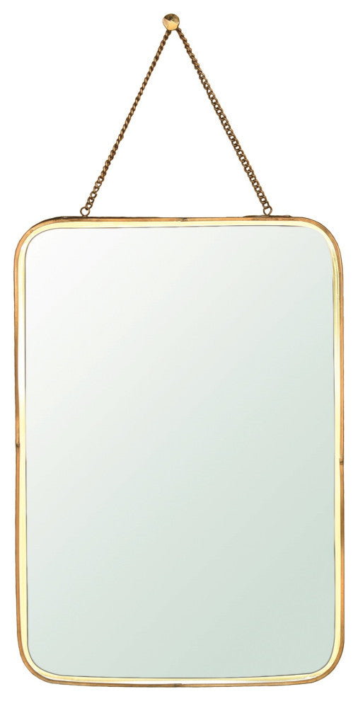 Gold Metal Vertical Wall Mirror