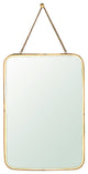Gold Metal Vertical Wall Mirror