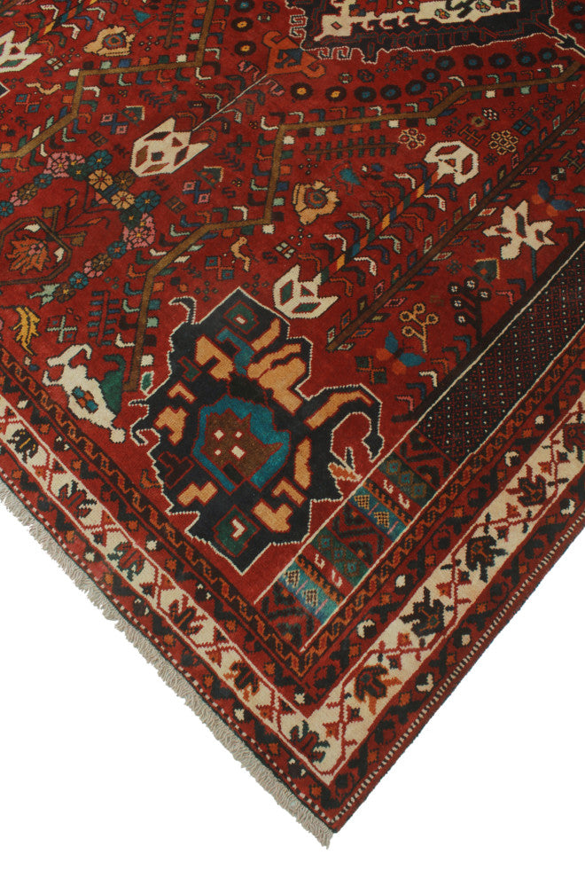 Fine Vintage Distressed Femi Red Rug