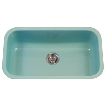 Porcela Steel Kitchen Sink, 31", Mint