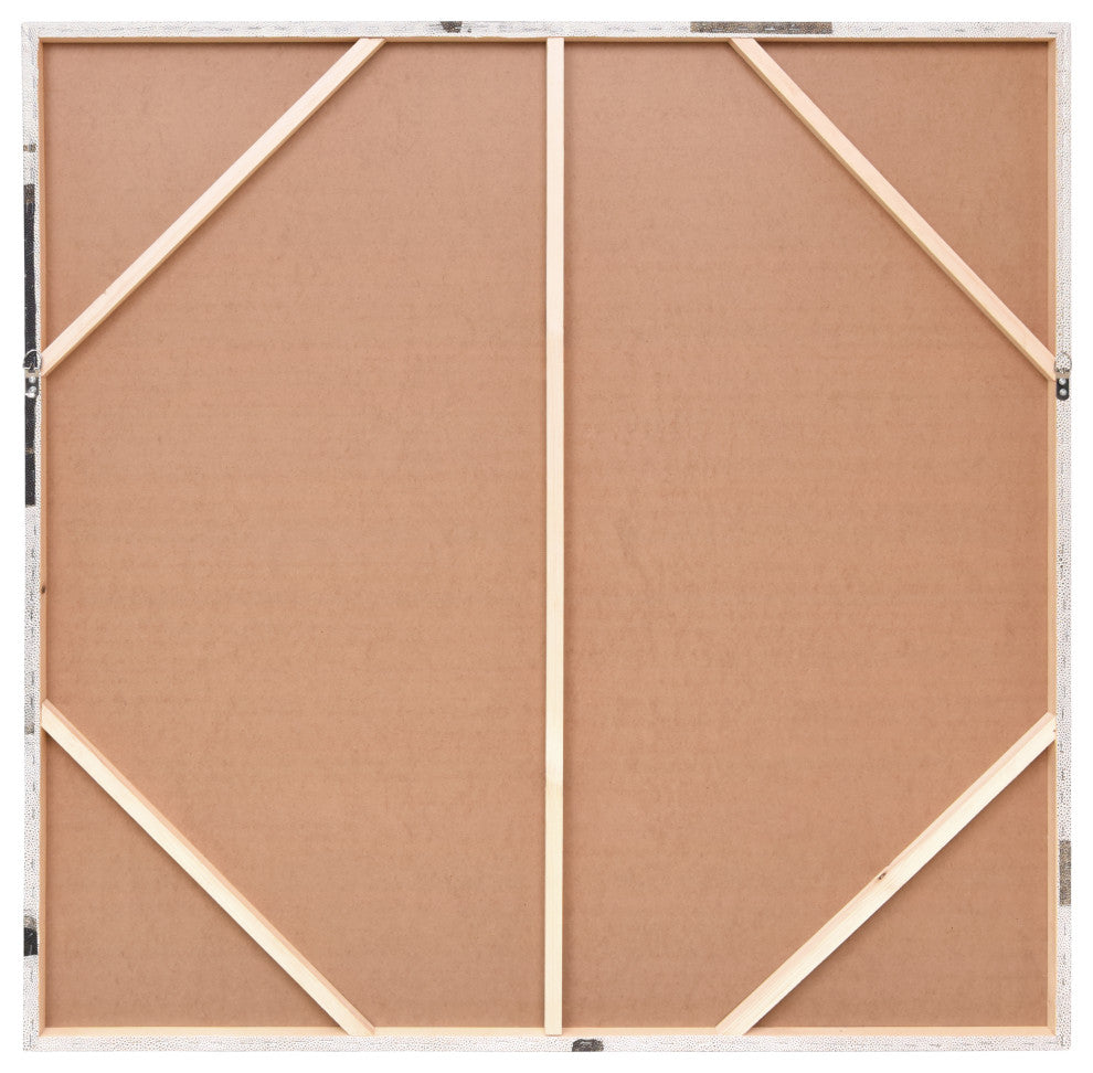 "Bold Abstraction II" Abstract Art on Gold Shagreen Wrapped Canvas Wall Art
