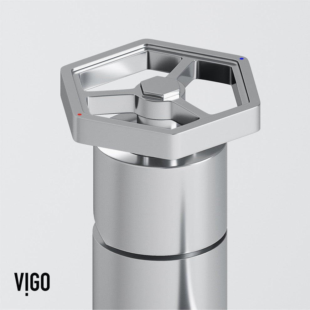VIGO Ruxton 8" H Single Handle Single Hole Bathroom Faucet, Chrome, Without Extras