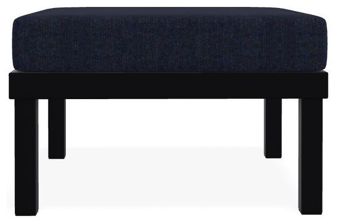 Larssen Cushion Deep Seating Outdoor Ottoman, Indigo/Black