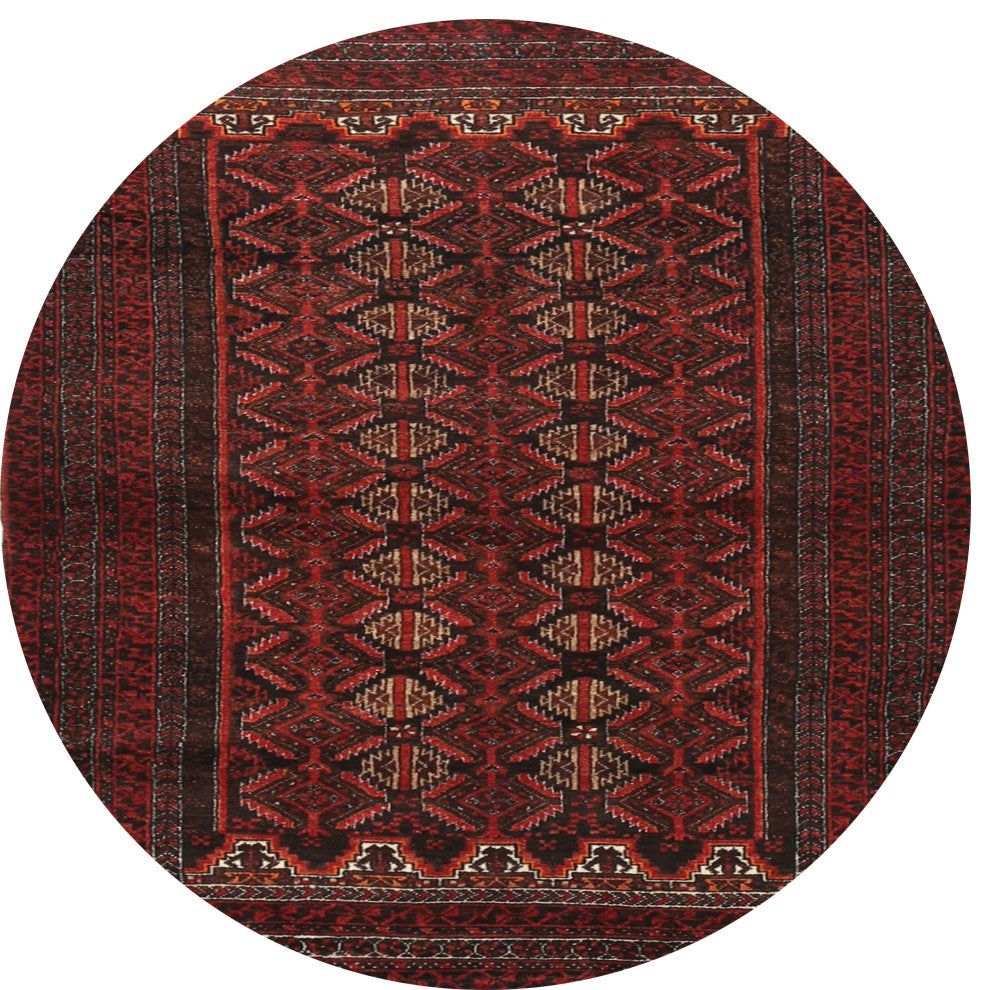 Ahgly Company Indoor Round Traditional Area Rugs, 4' Round