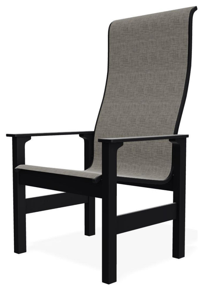 Leeward Sling Outdoor Supreme Armchair, Storm/Black
