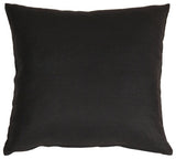 Pillow Decor - Tuscany Linen 18 x 18 Throw Pillows, Black