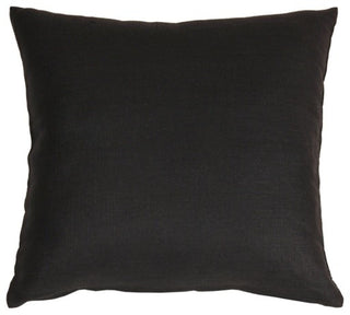Pillow Decor - Tuscany Linen 18 x 18 Throw Pillows, Black