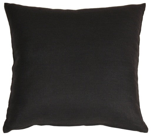 Pillow Decor - Tuscany Linen 18 x 18 Throw Pillows, Black