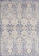 Hauteloom Parkerfield Blue Area Rug, Beige/Denim/Gray, 7'10"x10'2"